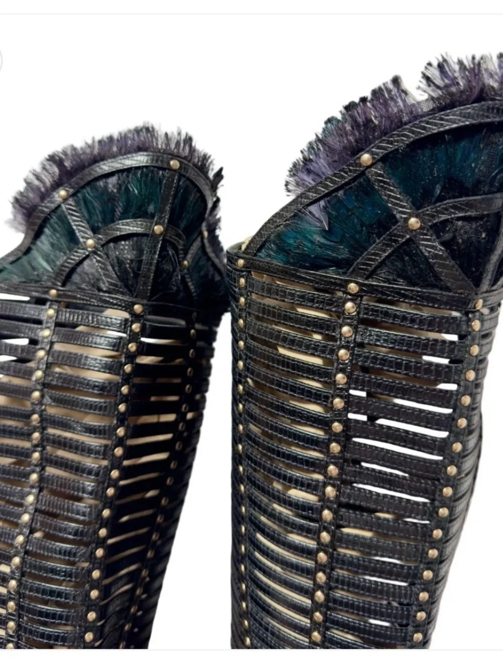 Sergio Rossi Gladiator Heel Boots — 38/39